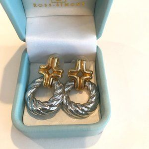 High end two-tone costume earrings